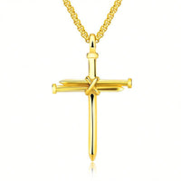 Stainless Steel Nail Cross Necklace