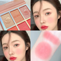 Hudavioji Peach Bellini Palette de maquillage 6 couleurs