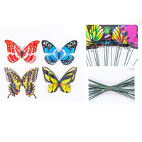 Simulation stéréo papillon libellule en plastique, prise papillon fleur de jardin