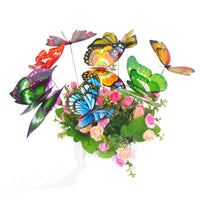 Simulation stéréo papillon libellule en plastique, prise papillon fleur de jardin