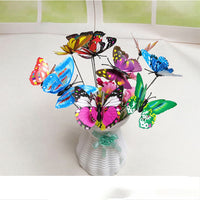 Simulation stéréo papillon libellule en plastique, prise papillon fleur de jardin