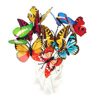 Simulation stéréo papillon libellule en plastique, prise papillon fleur de jardin