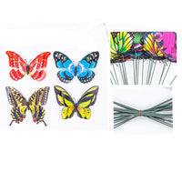 Simulation stéréo papillon libellule en plastique, prise papillon fleur de jardin