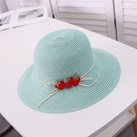 Red Strawberry Straw Sun Hat