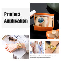 Quartz Fashion Watch Bracelet Necklace Gift Box Set