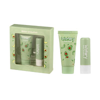 Avocado Strawberry Peach Hand Cream Lip Balm Set