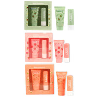 Avocado Strawberry Peach Hand Cream Lip Balm Set