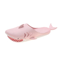 Personnalité drôle requin pantoufles Parent enfant Couple Baotou demi pantoufles femme été voyage chaussures de plage dessin animé pantoufles pour enfants