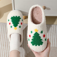 Zapatillas peludas navideñas