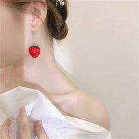 Red Strawberry Earrings