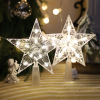 Christmas Tree Top Star Transparent With Lights