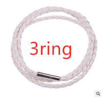 Bracelet tressé en cuir véritable, perles en acier inoxydable personnalisées, bracelet à breloques avec nom