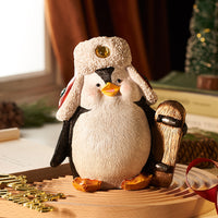 Décoration de veilleuse de Noël pingouin skateboard