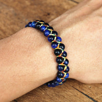 Bracelet Ajustable Oeil de Tigre tissé à la main
