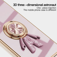 Creative Astronaut Ring Bracket Spaceman Electroplated Silicone Google Pixel Protective Case
