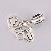 S925 Silver I Love You Charm Bracelet Pendant