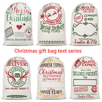 Bolsas de regalo de Navidad con cordón de lino