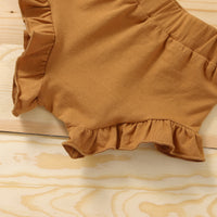 Romper Shorts Headscarf Baby Three-piece Set