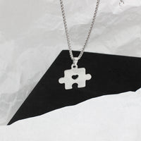 Couple Puzzle Love Necklace