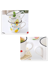 Nordic Fruit Print Breakfast Mugs