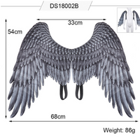 Ailes d'ange 3D d'Halloween, ailes de cosplay pour fête à thème Mardi Gras (enfant/adulte)