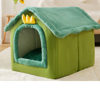 Foldable Dog House Pet Cat Bed Winter Dog Villa Sleep Kennel