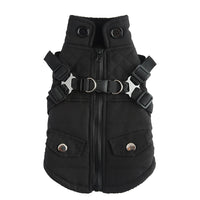 Cotton Chest-Back Zip Winter Dog Jacket