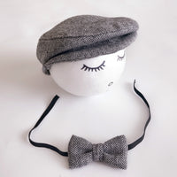 Gentleman Peaked Hat Bow Tie Baby Cartoon Taking Picture Hat Newborn Baby Child Photography Clothing Topper