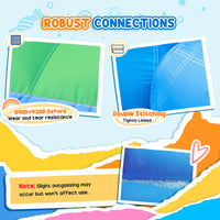 4 In 1 Inflatable Bounce House With Slide, Basketball Hoop, Ball Pit, 370W Blower, Storage Bag, 163 X 81 X 75