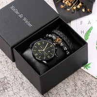 Quartz Watch Bracelet Fashion Gift Box Set (Mens)