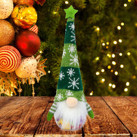 Elfos gnomos iluminados de Navidad