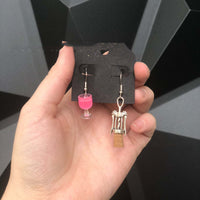 Wine Glass And Bottle Opener Earrings
