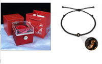 Pulsera tejida a mano con proyección de fotografías en color personalizada y creativa