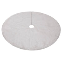 White Plush Christmas Tree Skirt
