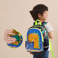 Mochila de jardín de infantes Mochila de dinosaurio con brillo