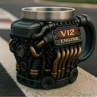 Minimalist Personalized F1 Engine Resin Mug With Inner Liner