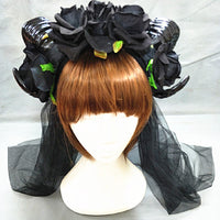 Tocado Shofar Dark Rose Lolita Cos