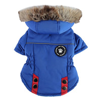 Cotton Chest-Back Zip Winter Dog Jacket