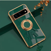 Creative Astronaut Ring Bracket Spaceman Electroplated Silicone Google Pixel Protective Case