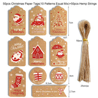 Kraft Paper Christmas Printed Gift Tags