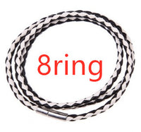 Bracelet tressé en cuir véritable, perles en acier inoxydable personnalisées, bracelet à breloques avec nom