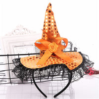 Bandeau chapeau de sorcière à paillettes
