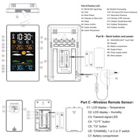Hanging radio wave weather forecast clock
