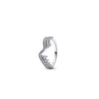 925 Silver Plate Red Heart Ring