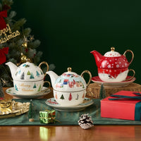 Gift Box British Teapot Gold-plated Coffee Set Ceramic Tea Set Christmas Gift