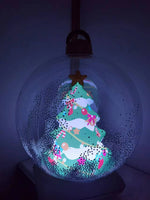 Inflatable Transparent Christmas Ornament Balls With Lights