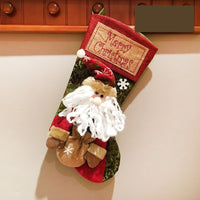 Christmas Stocking 3D Santa Reindeer Snowman