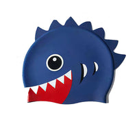 Gorro de natación de silicona con dibujos animados para niños