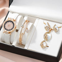Quartz Watch Jewelry Gift Set (5 Pcs)