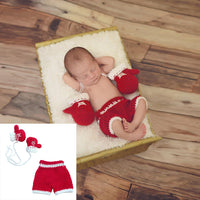 Boxing King Newborn Hand-woven Photography Set